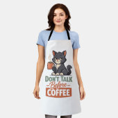 Funny Cat Coffee Lover  Schort (Gedragen)