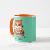 Funny Cat Coffee Mok -  (Voorkant links)