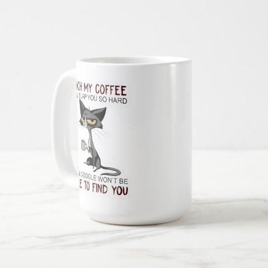 Funny Cat Coffee Mok (Voorkant links)