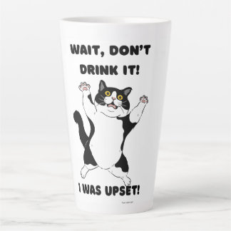 Funny Cat Coffee Mok - "Wacht, Drink het niet...