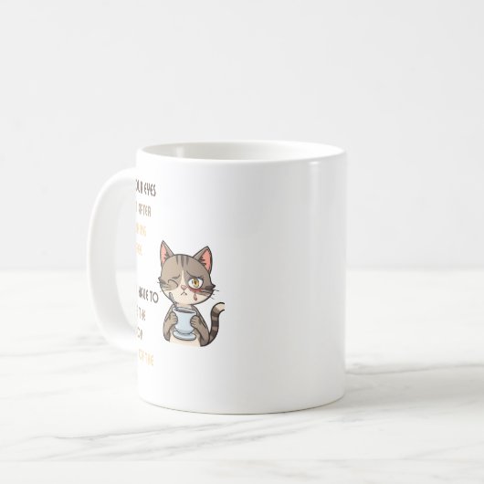 Funny Cat Coffee Mug (Devant gauche)