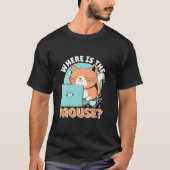 Funny Cat Computer Programmer Software Engineer vo T-shirt (Voorkant)