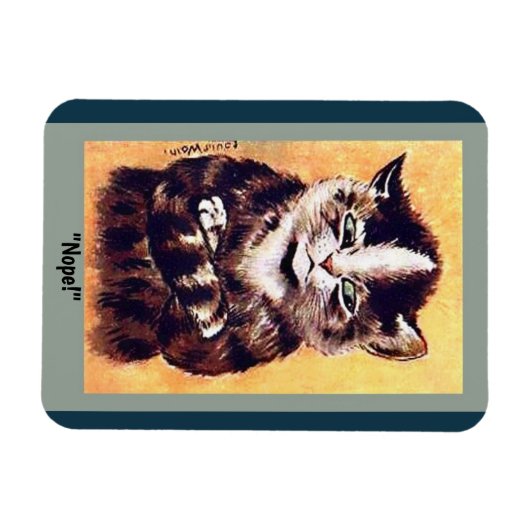 Funny Cat copy is Angry Cat, Stubborn Cat Magneet (Horizontaal)