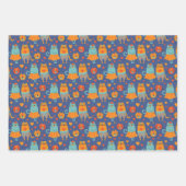 Funny Cat Couple Wrapping Paper Set van 3 (Voorkant)