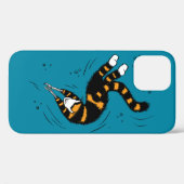 Funny Cat Creature Skeleton Hands die Donker zwemm Case-Mate iPhone Case (Achterkant (horizontaal))