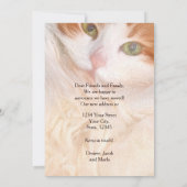 Funny Cat Cute Moving New Address Aankondiging (Achterkant)