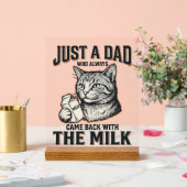 Funny Cat Dad Came Back With The Milk Vintage Shir (Mariage)