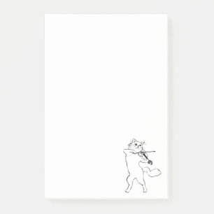 Funny Cat Dansend en Spel Violin Post-it® Notes
