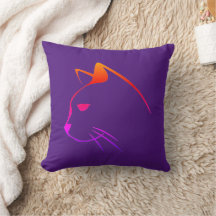 "Funny Cat Design" Sierkussen
