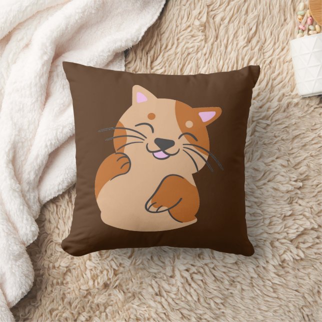 "Funny Cat Design" Sierkussen (Deken)