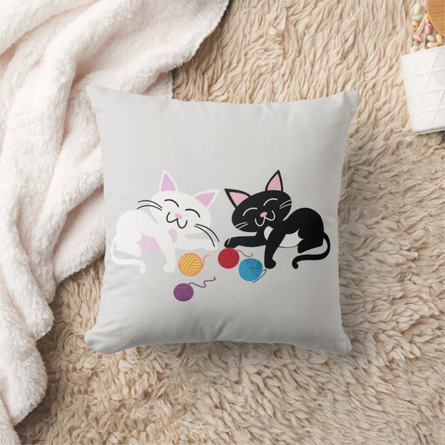 "Funny Cat Design" Sierkussen (Deken)