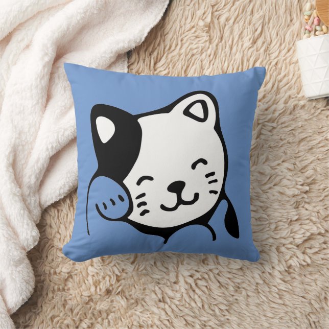 "Funny Cat Design" Sierkussen (Deken)
