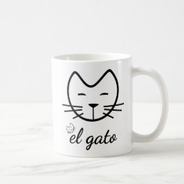 Funny Cat El Gato Cat Lovers Gifts Black White Cat Koffiemok