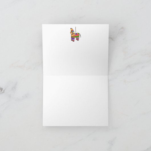 Funny Cat en Pinata Blank Kaart (Binnen)