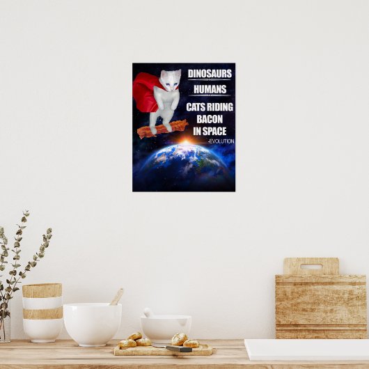 Funny Cat: Evolutie Poster (Keuken)