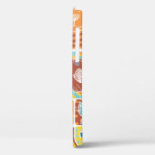 Funny cat fabric patchwork wallpaper, abstract naa Case-Mate iPhone case (Achterkant / Links)