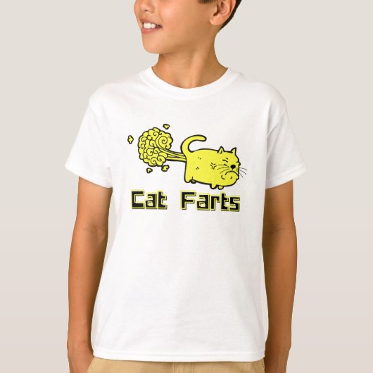 Funny Cat Farts T-shirt (Voorkant)