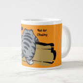 Funny Cat, Fat Cat, Funny Script Giant Coffee Mug (Devant droit)