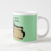 Funny Cat, Fat Cat, Funny Script Giant Coffee Mug (Droite)