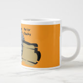 Funny Cat, Fat Cat, Funny Script Giant Coffee Mug Extra Grote Beker (Rechts)