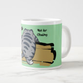 Funny Cat, Fat Cat, Funny Script Giant Coffee Mug Extra Grote Beker (Voorkant rechts)