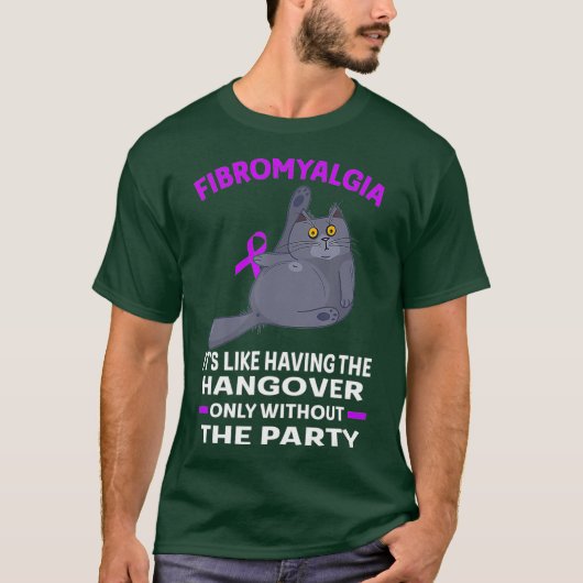 Funny Cat Fibromyalgia T-shirt (Voorkant)