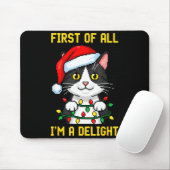 Funny Cat First Of All I'm A Delight Retro Gaming  Muismat (Met muis)