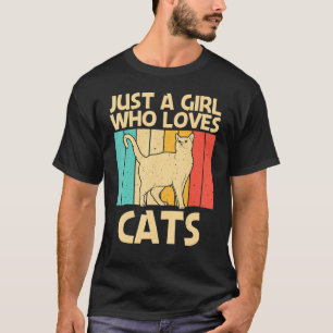 Funny Cat for Girls Women Cat Kitten Pet Animal T-shirt