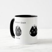 Funny Cat geeft beste kat pap ooit rude Cat Lovers Mok (Voorkant links)