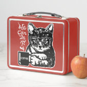 Funny cat gemotiveerd door koffie (In situ)