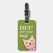 Funny Cat gepersonaliseerd Bagagelabel (Voorkant verticaal)