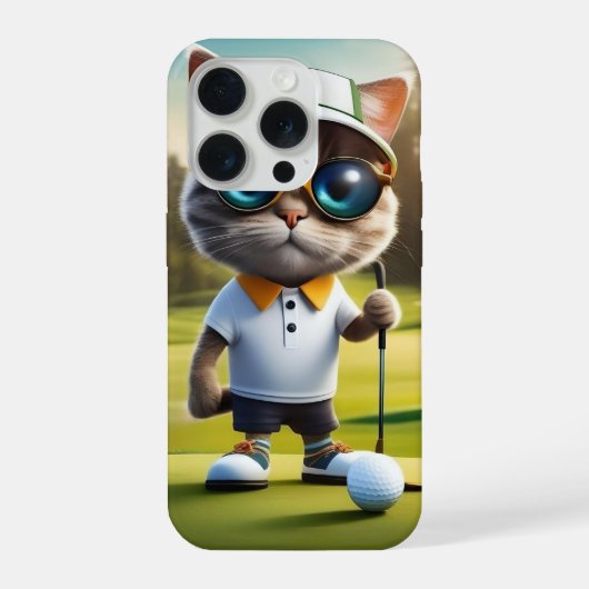 Funny Cat Golf Player, (Verso)