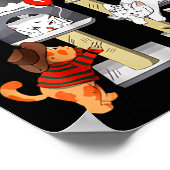 Funny Cat Horror Movies Cute Halloween Cat Lovers  Poster (Hoek)