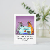 Funny Cat Humor Briefkaart (Staand voorkant)
