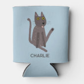 Funny Cat Humor gepersonaliseerd Blikjeskoeler (Voorkant)