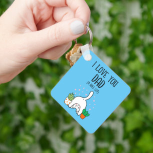 Funny Cat ik hou van je vader. Sleutelhanger