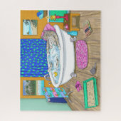 Funny cat in bad Cat 665 Legpuzzel (Verticaal)