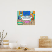 Funny cat in bad Cat 665 Poster (Keuken)