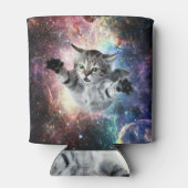 Funny cat in de ruimte blikjeskoeler (Achterkant)