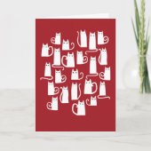 Funny Cat Kerstfeestay Card Feestdagen Kaart (Voorkant)