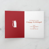 Funny Cat Kerstfeestay Card Feestdagen Kaart (Binnen)