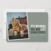 Funny Cat kerstKaart Meowy Kerstmis (Voorkant)