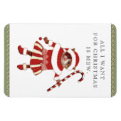 Funny Cat-kerstkaarten Magneet (Horizontaal)