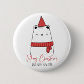 Funny cat Kerstmas Ronde Button 5,7 Cm (Voorkant)