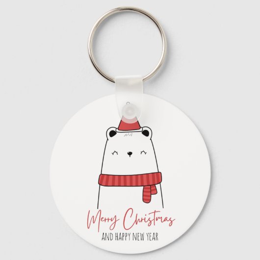 Funny cat Kerstmas Sleutelhanger (Voorkant)