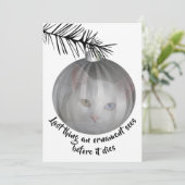 Funny Cat Kerstmis Afgelopen Ding Bauble Sees card Kaart (Staand voorkant)