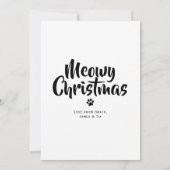 Funny Cat Kerstmis Afgelopen ding Bauble ziet Kaar Kaart (Achterkant)