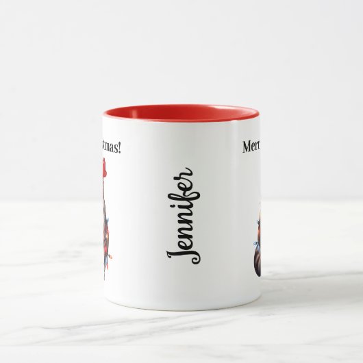 Funny Cat Kerstmis Mok (Midden)