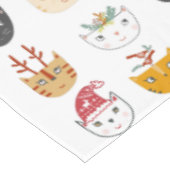 Funny Cat Kerstmis Tafelkleed (Gekanteld)