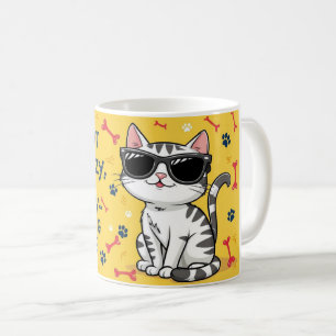 Funny Cat koffiethee keramische cup Cartoon cat Koffiemok